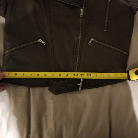 IDENTIFY dark brown soft leather moto jacket - Picture 9 of 9